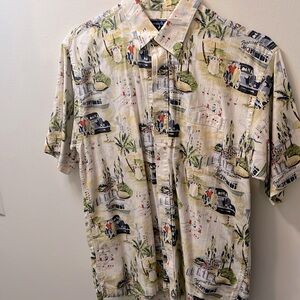 Men’s Tropical Vacation Hawaiian style Vintage Shirt Sz M